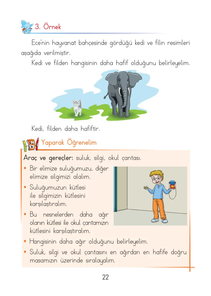 1. Sınıf Matematik Ders Kitabı Cevapları Açılım Yayınları Sayfa 22