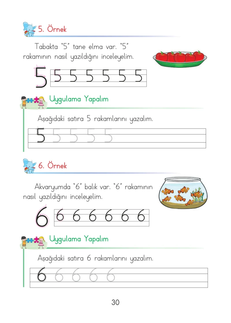 1. Sınıf Matematik Ders Kitabı Cevapları Açılım Yayınları Sayfa 30