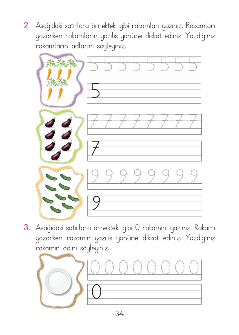 1. Sınıf Matematik Ders Kitabı Cevapları Açılım Yayınları Sayfa 34