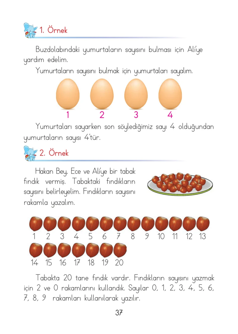 1. Sınıf Matematik Ders Kitabı Cevapları Açılım Yayınları Sayfa 37