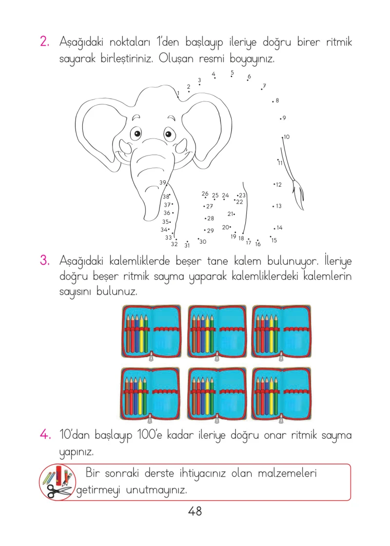 1. Sınıf Matematik Ders Kitabı Cevapları Açılım Yayınları Sayfa 48