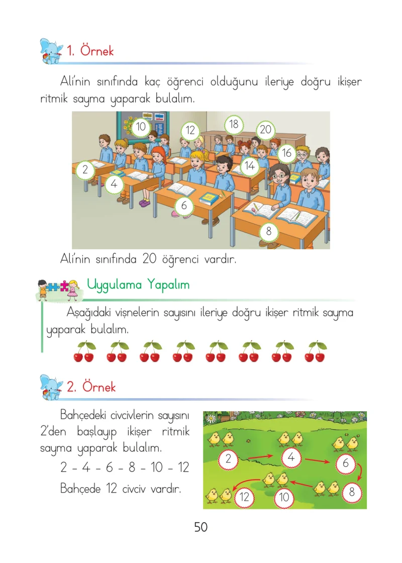 1. Sınıf Matematik Ders Kitabı Cevapları Açılım Yayınları Sayfa 50