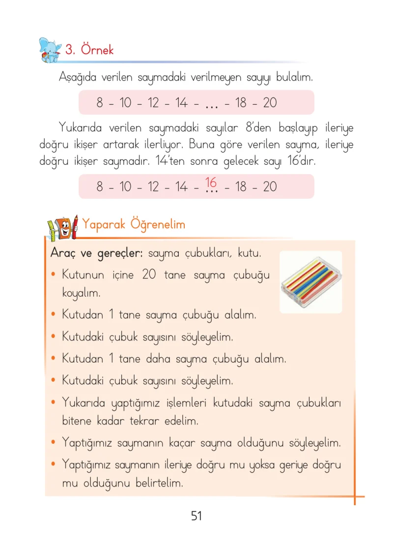 1. Sınıf Matematik Ders Kitabı Cevapları Açılım Yayınları Sayfa 51
