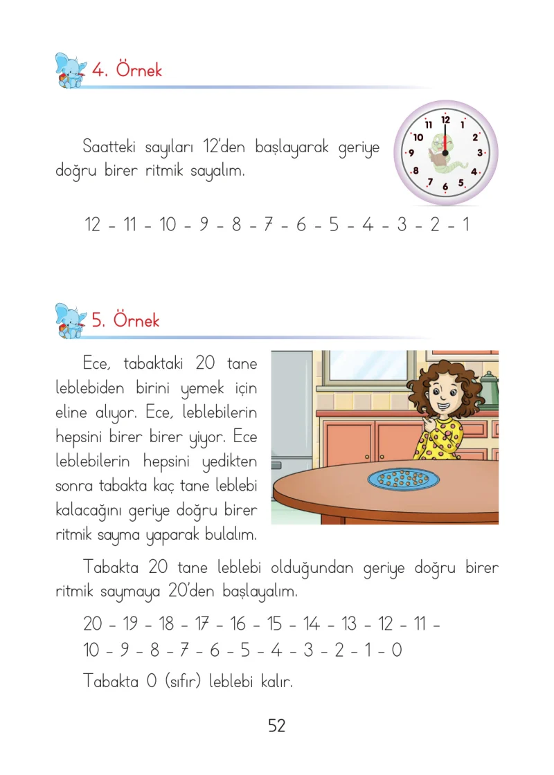 1. Sınıf Matematik Ders Kitabı Cevapları Açılım Yayınları Sayfa 52