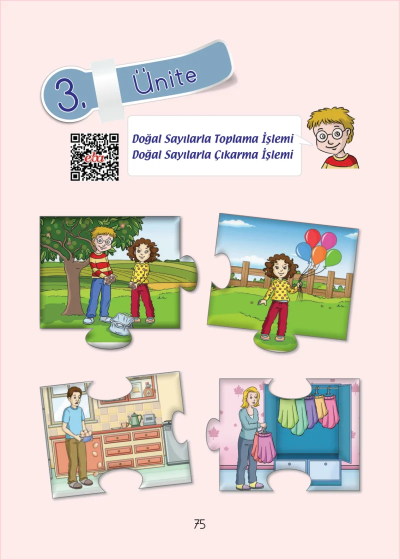 1. Sınıf Matematik Ders Kitabı Cevapları Açılım Yayınları Sayfa 75