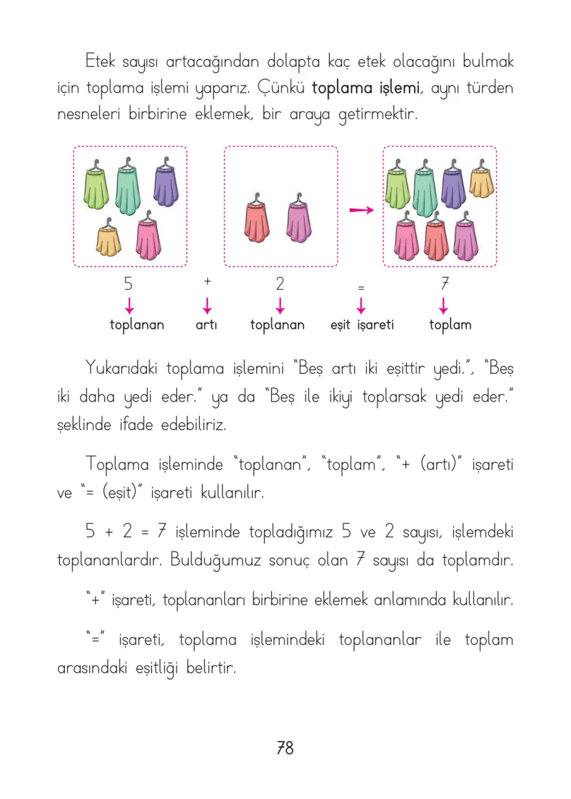 1. Sınıf Matematik Ders Kitabı Cevapları Açılım Yayınları Sayfa 78