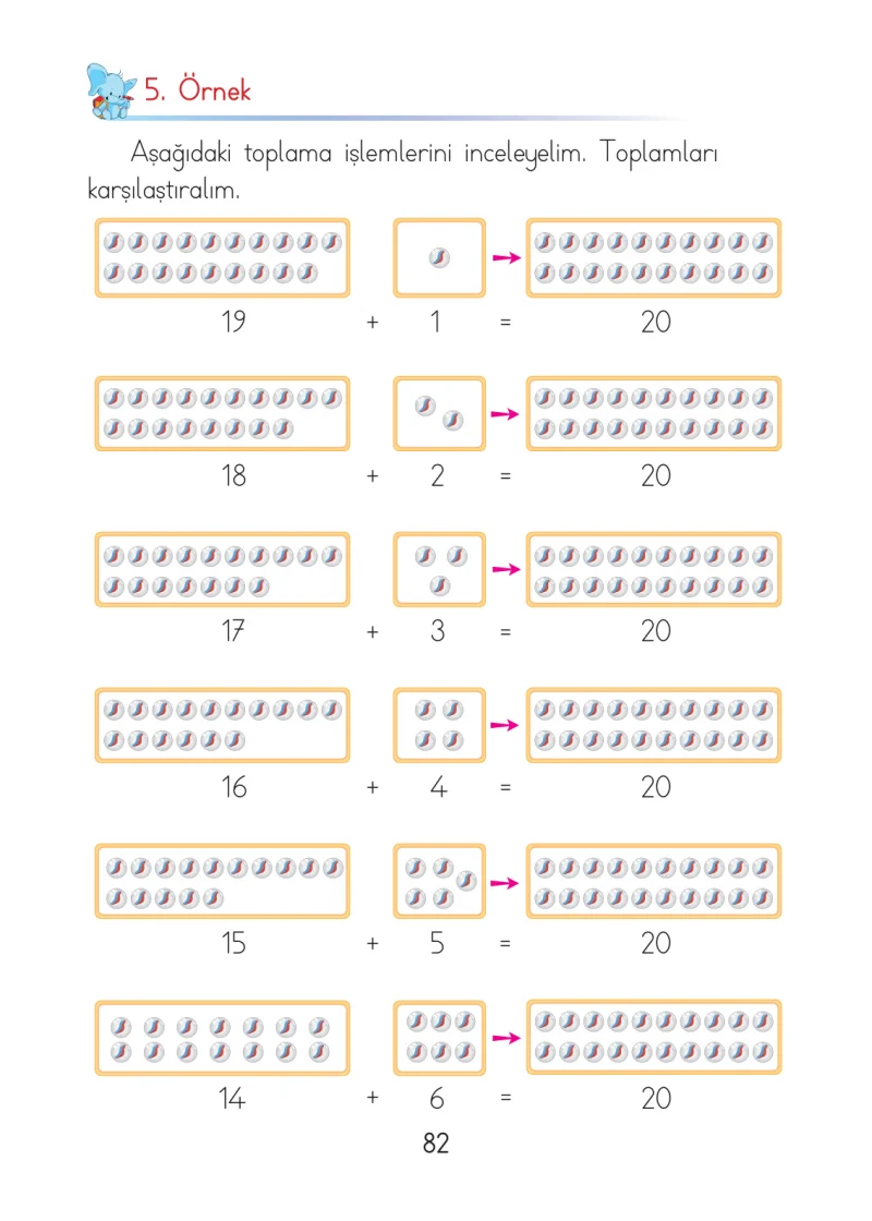 1. Sınıf Matematik Ders Kitabı Cevapları Açılım Yayınları Sayfa 82