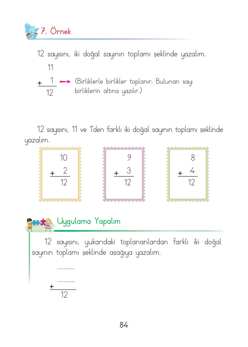 1. Sınıf Matematik Ders Kitabı Cevapları Açılım Yayınları Sayfa 84