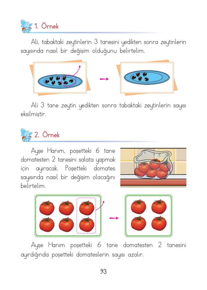 1. Sınıf Matematik Ders Kitabı Cevapları Açılım Yayınları Sayfa 93