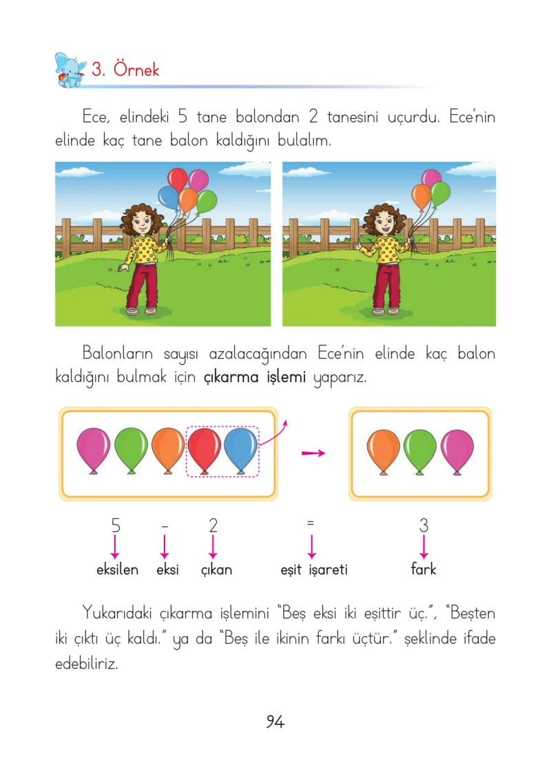1. Sınıf Matematik Ders Kitabı Cevapları Açılım Yayınları Sayfa 94