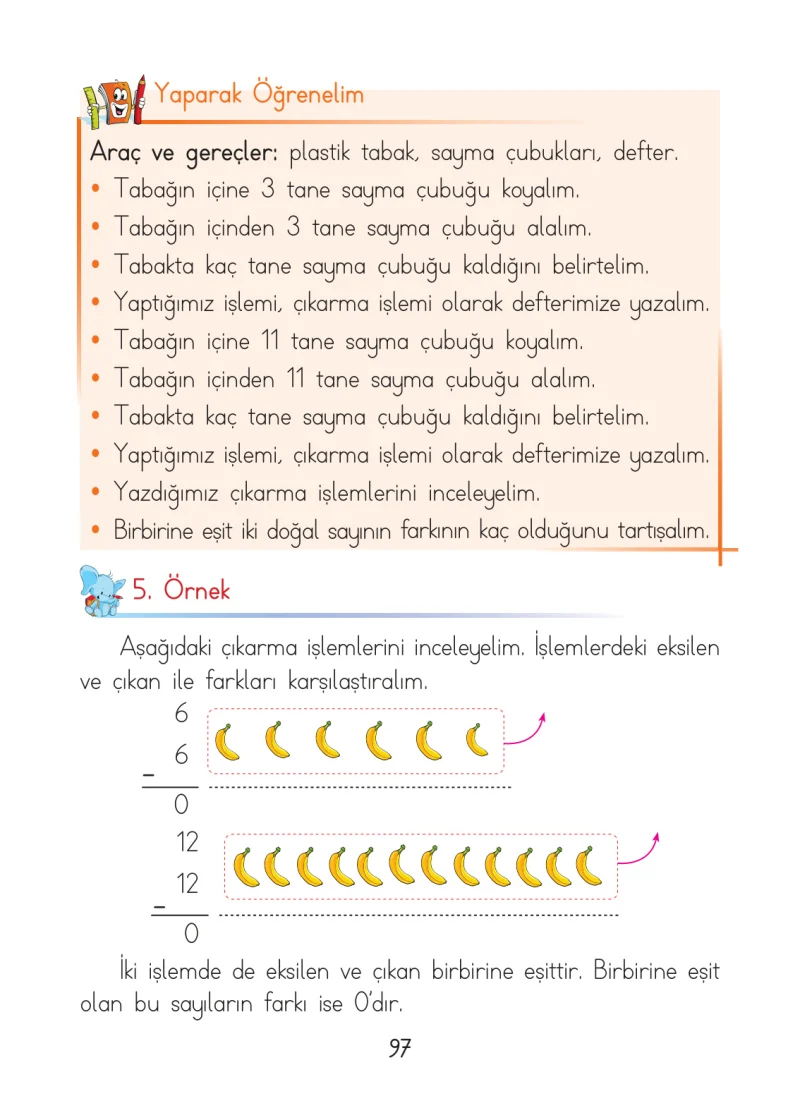 1. Sınıf Matematik Ders Kitabı Cevapları Açılım Yayınları Sayfa 97