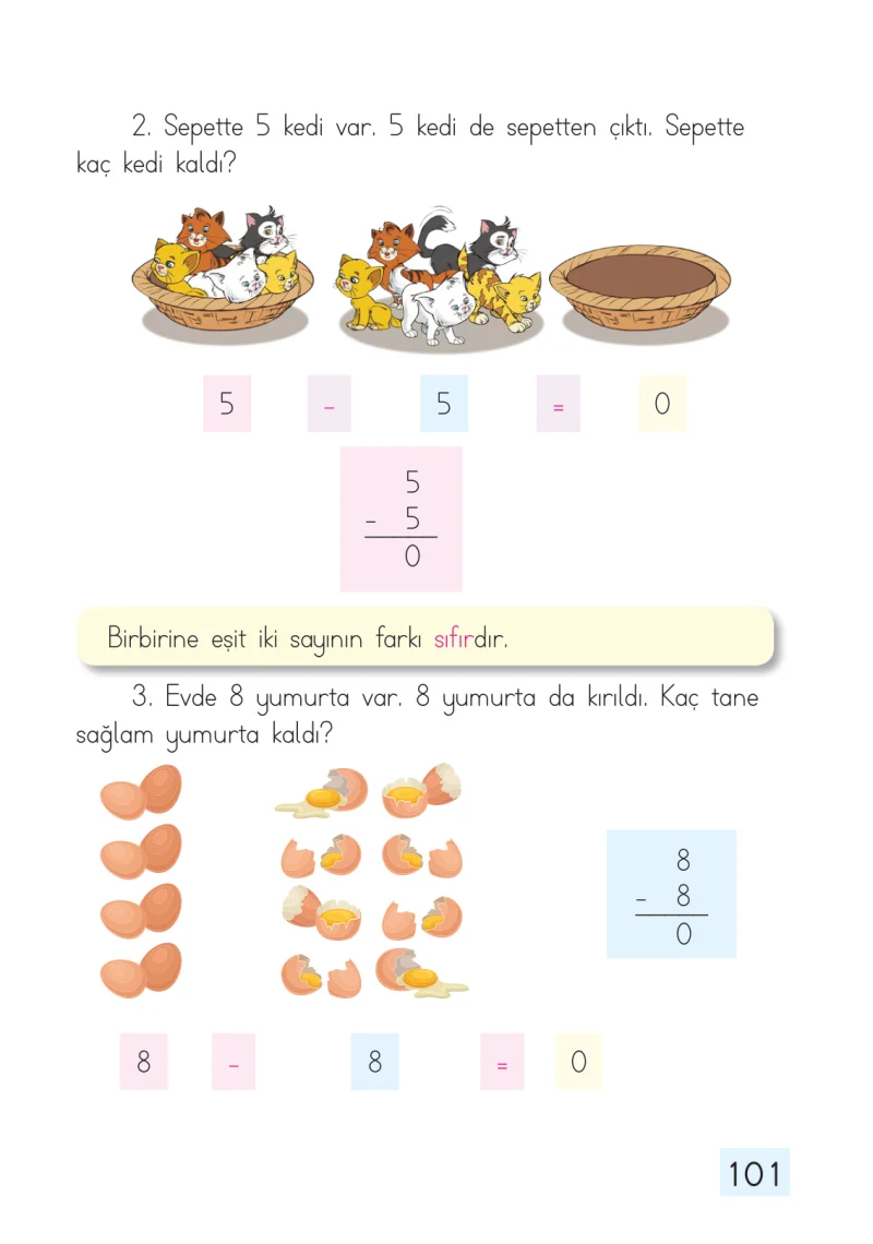 1. Sınıf Matematik Ders Kitabı Cevapları Dizin Yayıncılık Sayfa 101