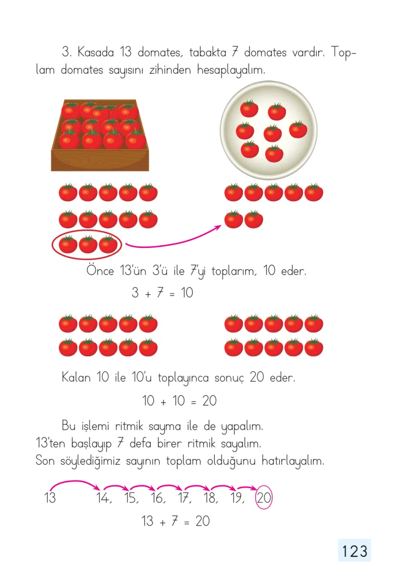 1. Sınıf Matematik Ders Kitabı Cevapları Dizin Yayıncılık Sayfa 123