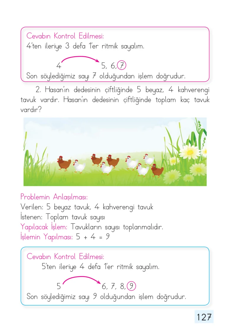 1. Sınıf Matematik Ders Kitabı Cevapları Dizin Yayıncılık Sayfa 127