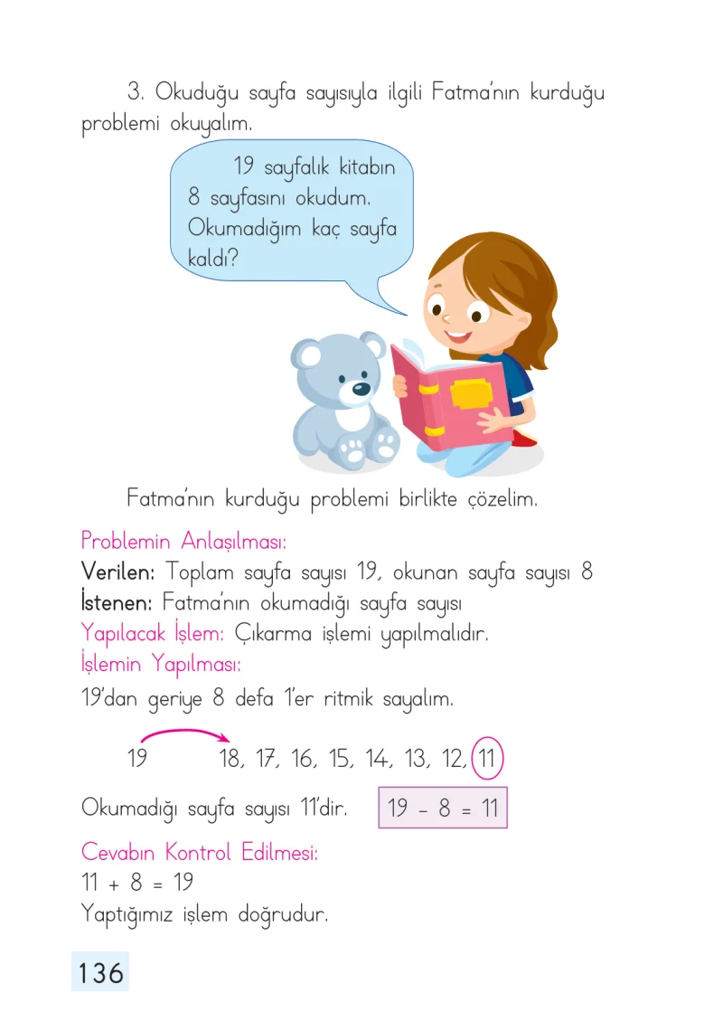 1. Sınıf Matematik Ders Kitabı Cevapları Dizin Yayıncılık Sayfa 136