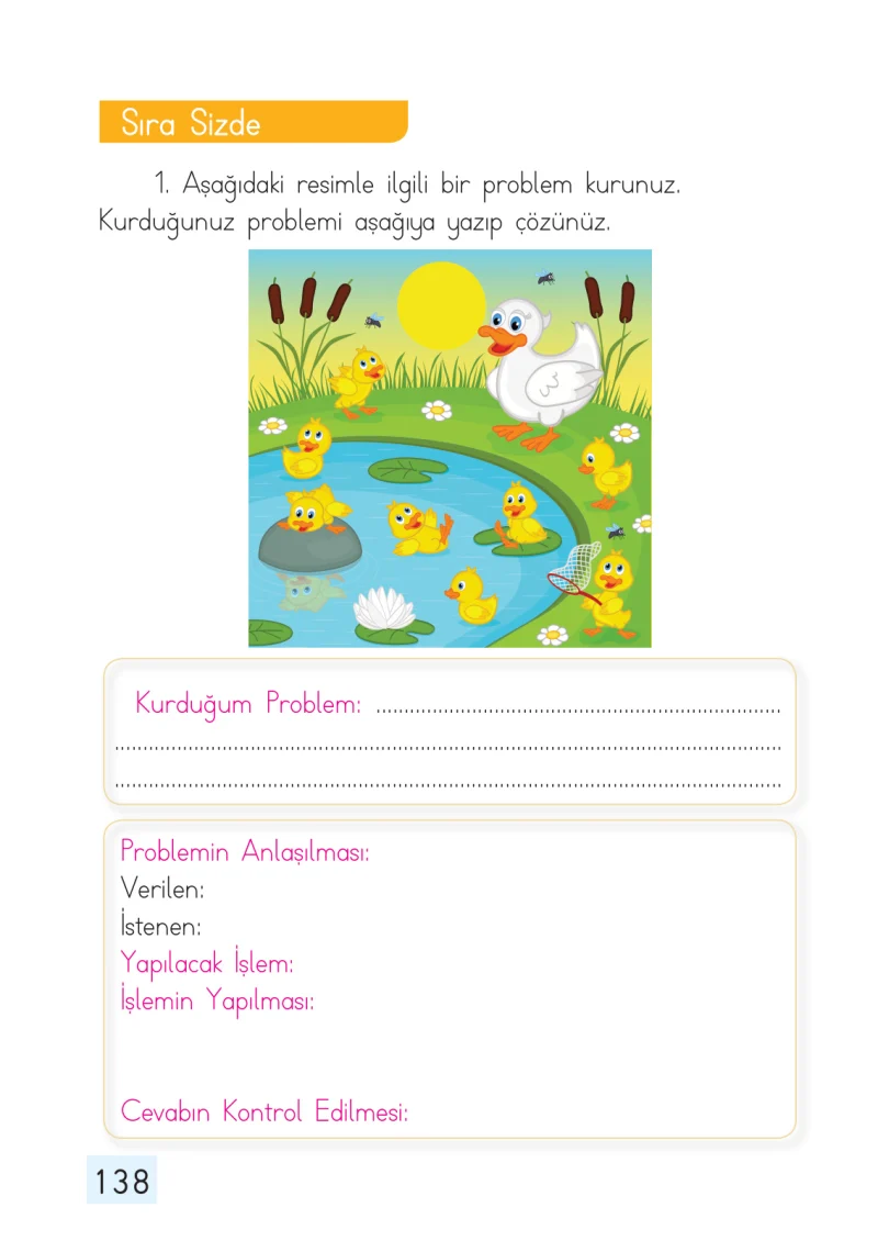 1. Sınıf Matematik Ders Kitabı Cevapları Dizin Yayıncılık Sayfa 138