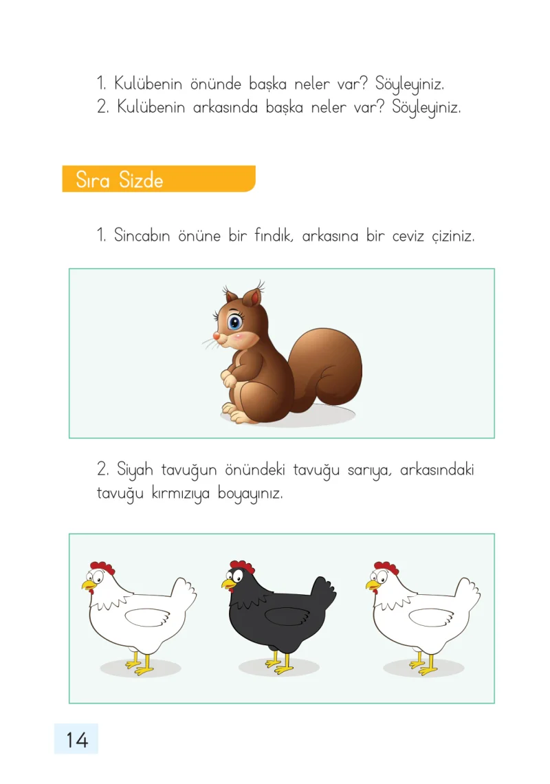 1. Sınıf Matematik Ders Kitabı Cevapları Dizin Yayıncılık Sayfa 14