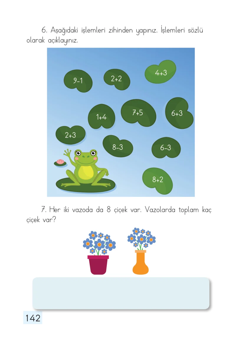 1. Sınıf Matematik Ders Kitabı Cevapları Dizin Yayıncılık Sayfa 142