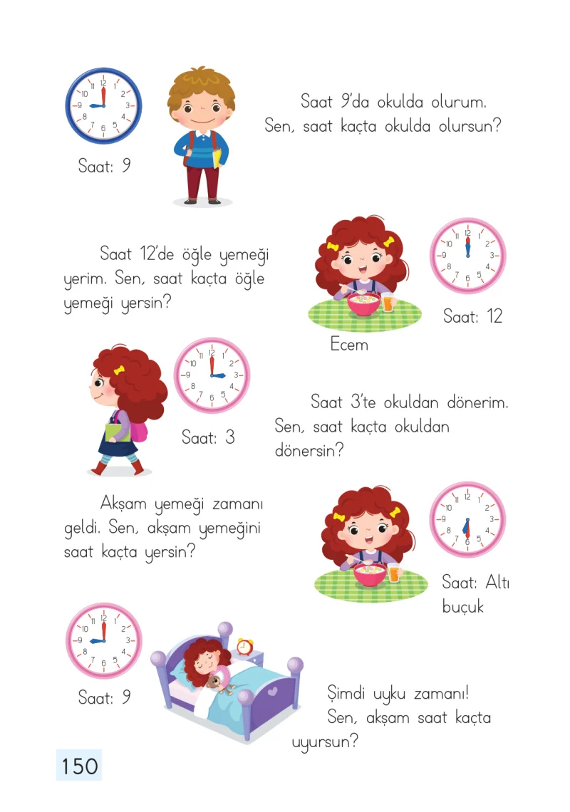 1. Sınıf Matematik Ders Kitabı Cevapları Dizin Yayıncılık Sayfa 150