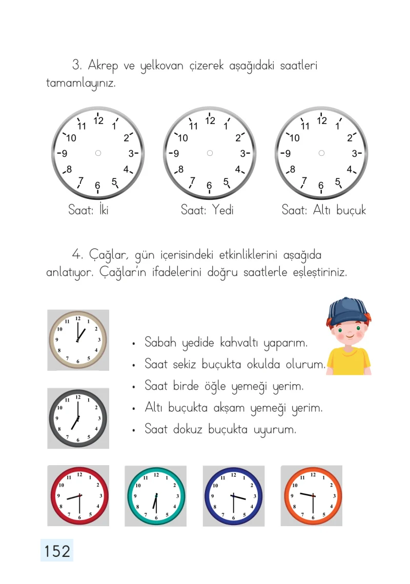1. Sınıf Matematik Ders Kitabı Cevapları Dizin Yayıncılık Sayfa 152