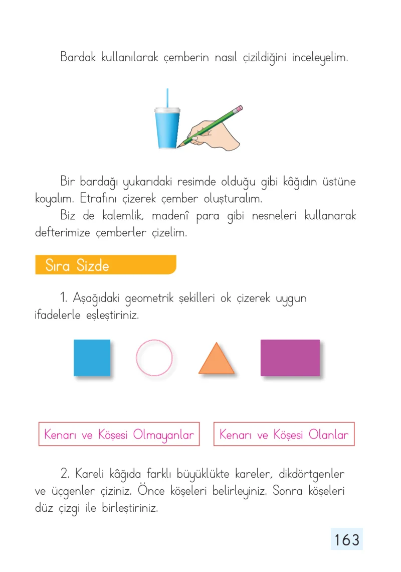 1. Sınıf Matematik Ders Kitabı Cevapları Dizin Yayıncılık Sayfa 163