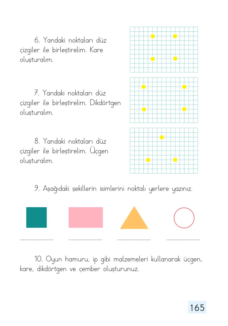 1. Sınıf Matematik Ders Kitabı Cevapları Dizin Yayıncılık Sayfa 165