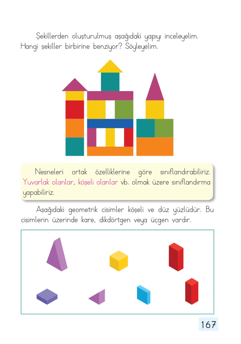 1. Sınıf Matematik Ders Kitabı Cevapları Dizin Yayıncılık Sayfa 167