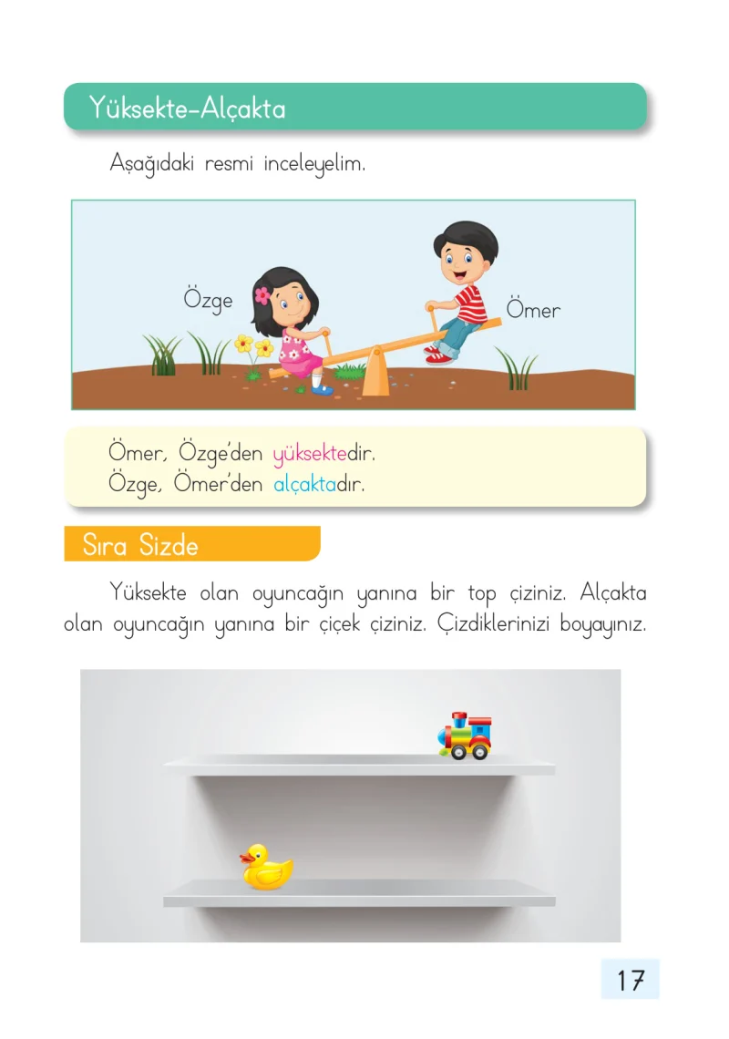 1. Sınıf Matematik Ders Kitabı Cevapları Dizin Yayıncılık Sayfa 17