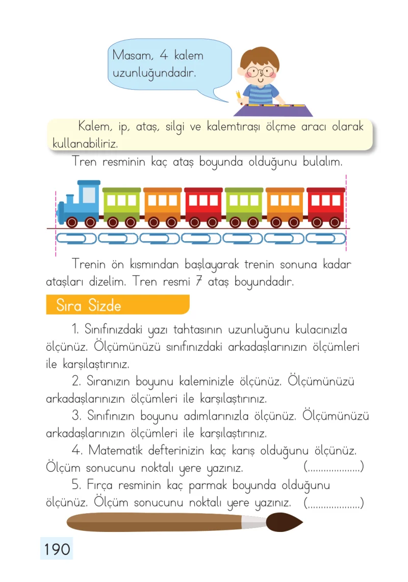 1. Sınıf Matematik Ders Kitabı Cevapları Dizin Yayıncılık Sayfa 190