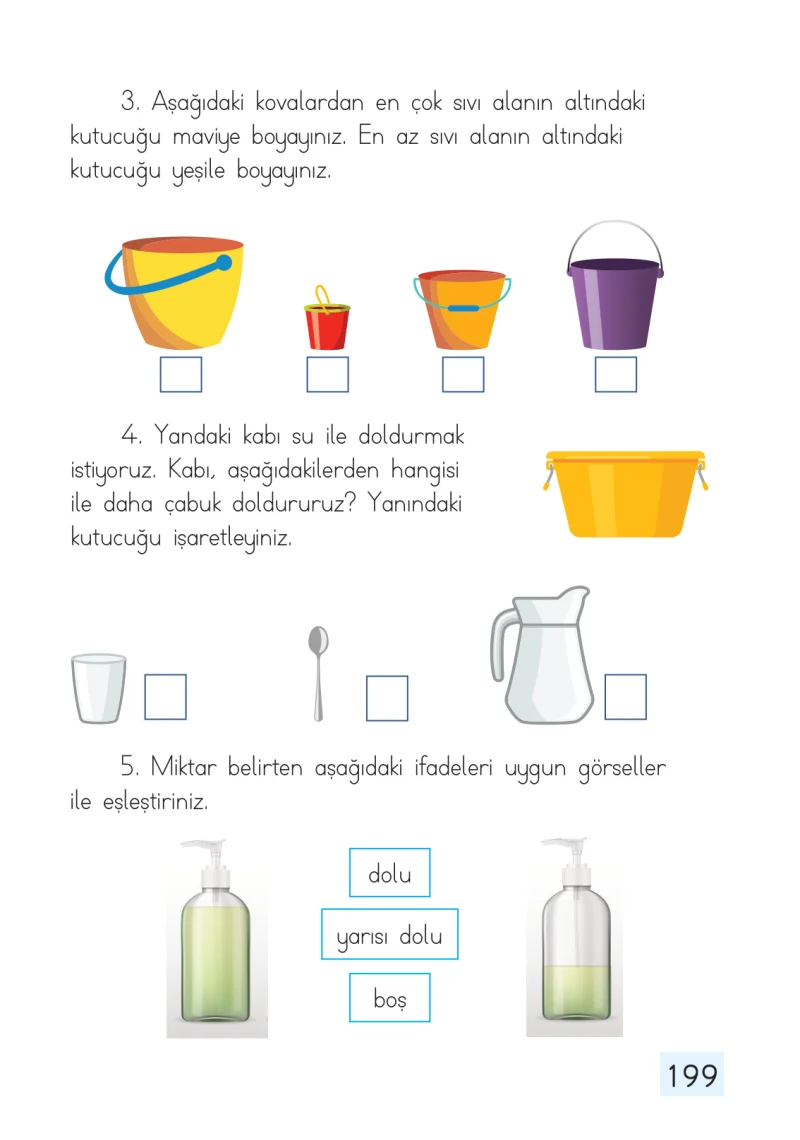 1. Sınıf Matematik Ders Kitabı Cevapları Dizin Yayıncılık Sayfa 199