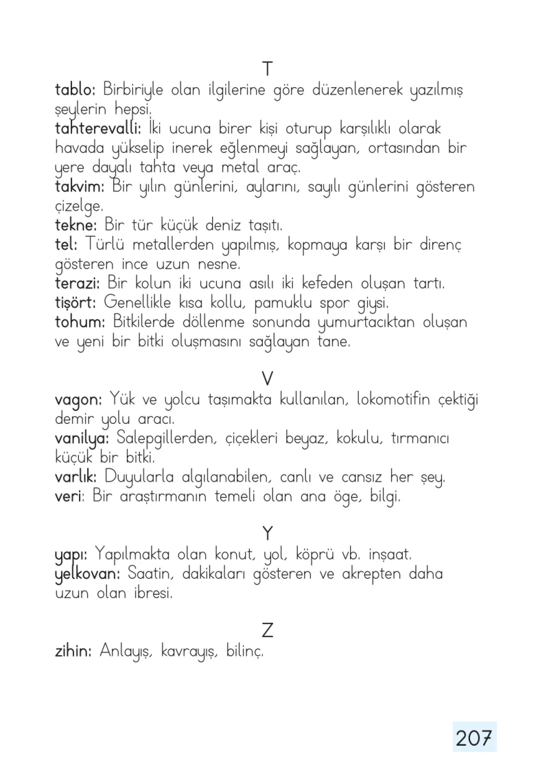 1. Sınıf Matematik Ders Kitabı Cevapları Dizin Yayıncılık Sayfa 207