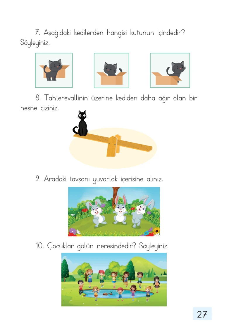 1. Sınıf Matematik Ders Kitabı Cevapları Dizin Yayıncılık Sayfa 27