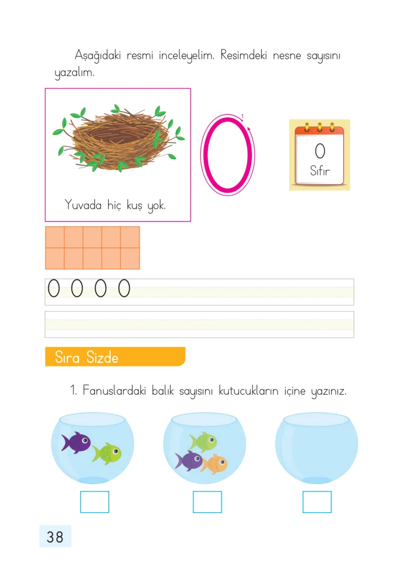 1. Sınıf Matematik Ders Kitabı Cevapları Dizin Yayıncılık Sayfa 38