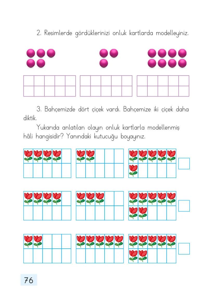 1. Sınıf Matematik Ders Kitabı Cevapları Dizin Yayıncılık Sayfa 76