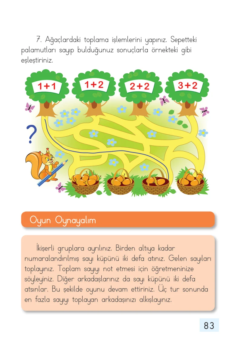 1. Sınıf Matematik Ders Kitabı Cevapları Dizin Yayıncılık Sayfa 83