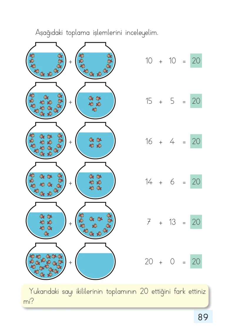 1. Sınıf Matematik Ders Kitabı Cevapları Dizin Yayıncılık Sayfa 89