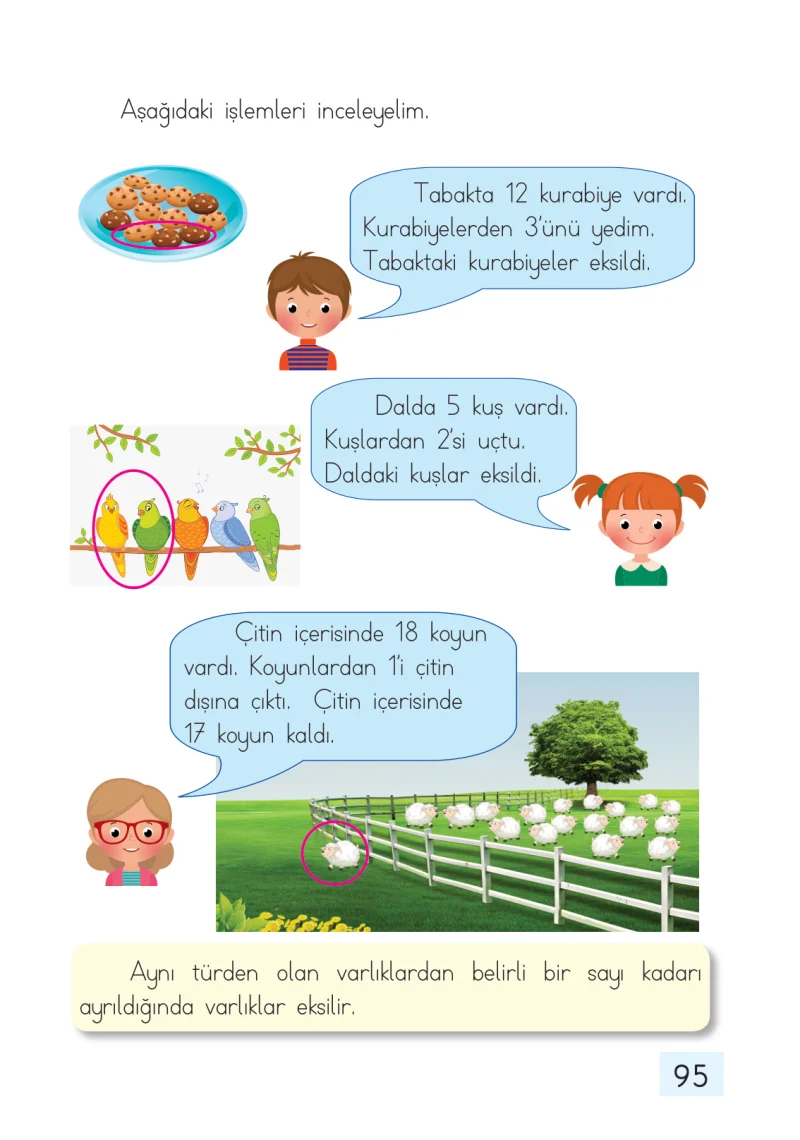 1. Sınıf Matematik Ders Kitabı Cevapları Dizin Yayıncılık Sayfa 95
