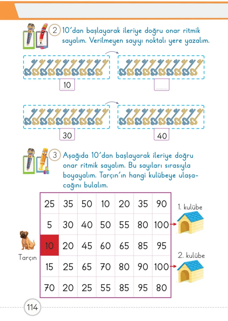 1. Sınıf Matematik Ders Kitabı Cevapları Meb Yayınları 1. Kitap Sayfa 114