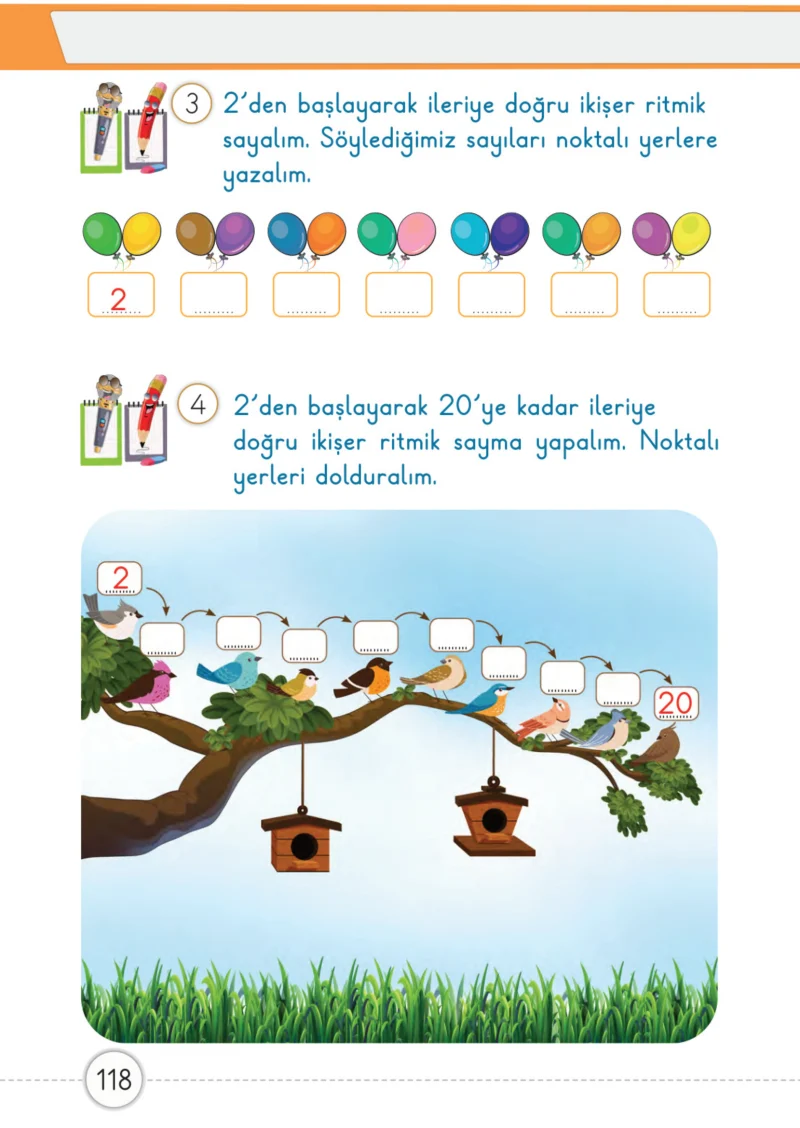 1. Sınıf Matematik Ders Kitabı Cevapları Meb Yayınları 1. Kitap Sayfa 118
