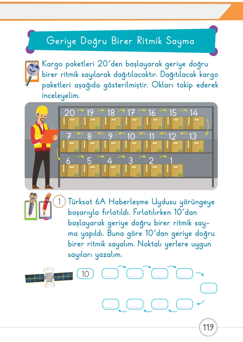 1. Sınıf Matematik Ders Kitabı Cevapları Meb Yayınları 1. Kitap Sayfa 119