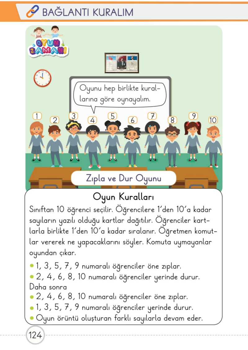 1. Sınıf Matematik Ders Kitabı Cevapları Meb Yayınları 1. Kitap Sayfa 124