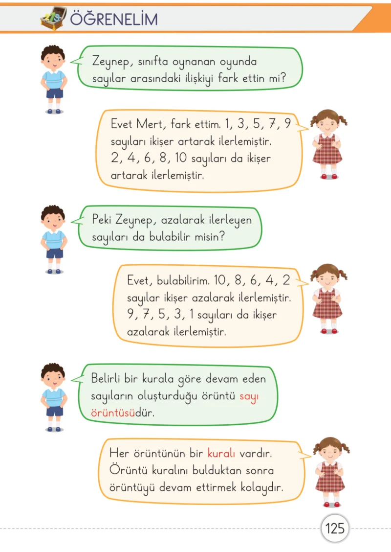 1. Sınıf Matematik Ders Kitabı Cevapları Meb Yayınları 1. Kitap Sayfa 125