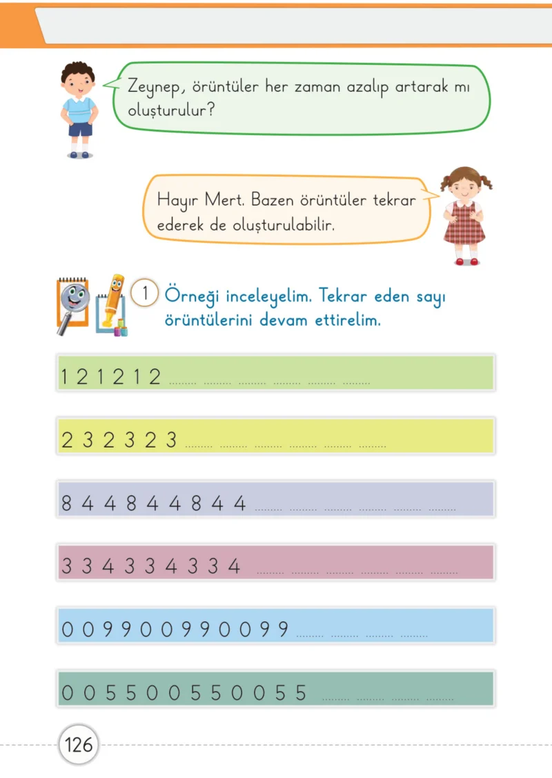 1. Sınıf Matematik Ders Kitabı Cevapları Meb Yayınları 1. Kitap Sayfa 126