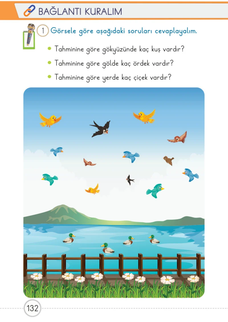 1. Sınıf Matematik Ders Kitabı Cevapları Meb Yayınları 1. Kitap Sayfa 132