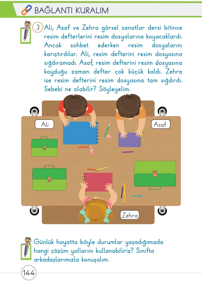 1. Sınıf Matematik Ders Kitabı Cevapları Meb Yayınları 1. Kitap Sayfa 144