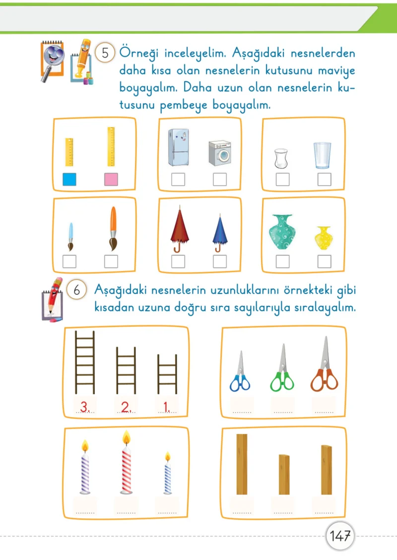1. Sınıf Matematik Ders Kitabı Cevapları Meb Yayınları 1. Kitap Sayfa 147