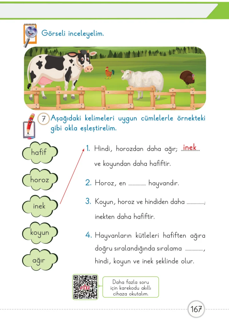 1. Sınıf Matematik Ders Kitabı Cevapları Meb Yayınları 1. Kitap Sayfa 167