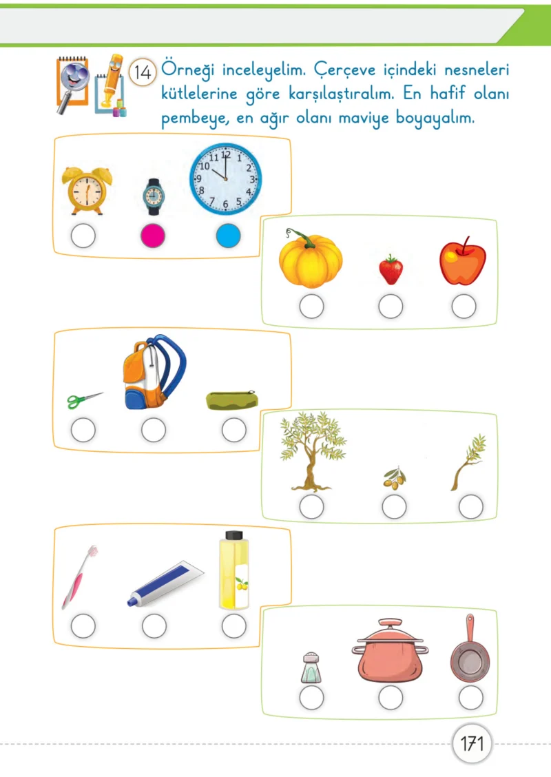 1. Sınıf Matematik Ders Kitabı Cevapları Meb Yayınları 1. Kitap Sayfa 171