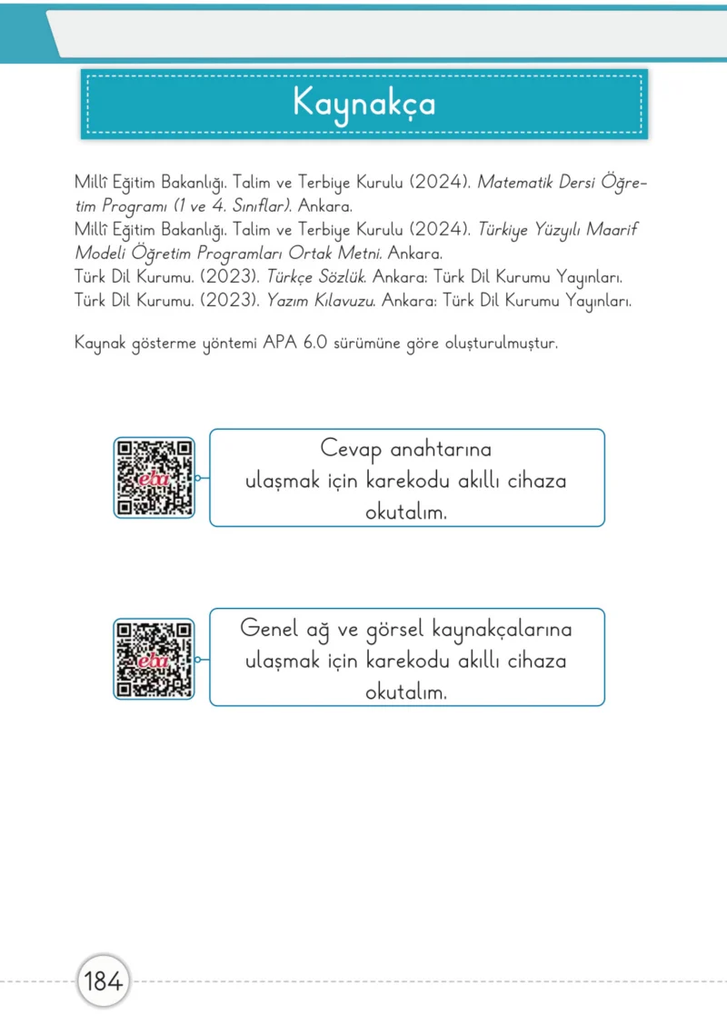 1. Sınıf Matematik Ders Kitabı Cevapları Meb Yayınları 1. Kitap Sayfa 184