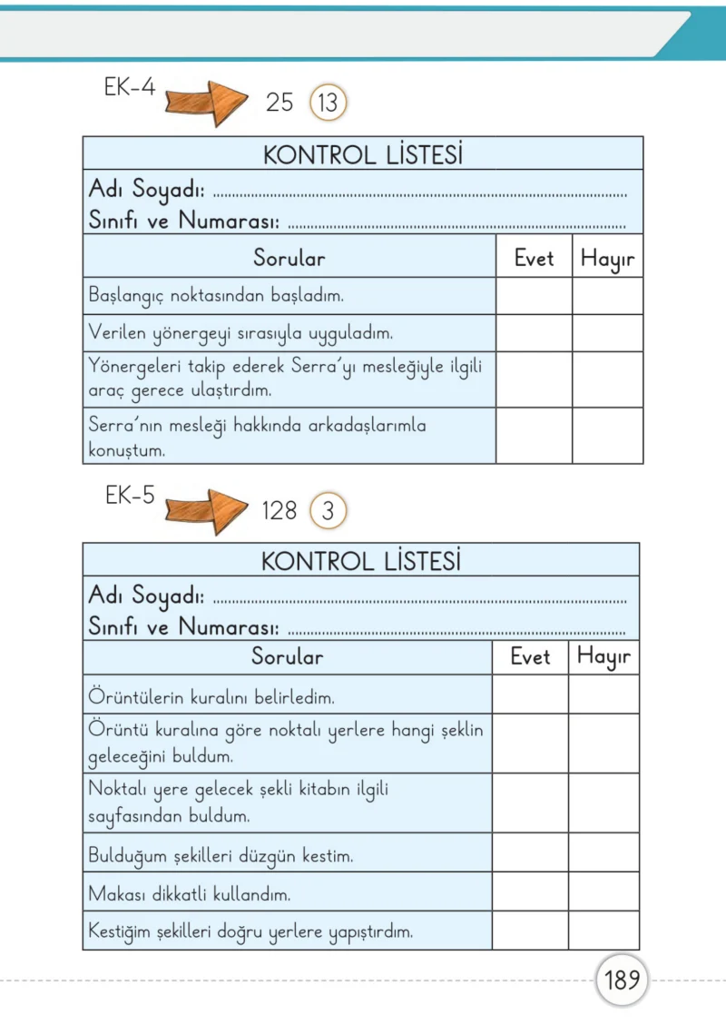 1. Sınıf Matematik Ders Kitabı Cevapları Meb Yayınları 1. Kitap Sayfa 189